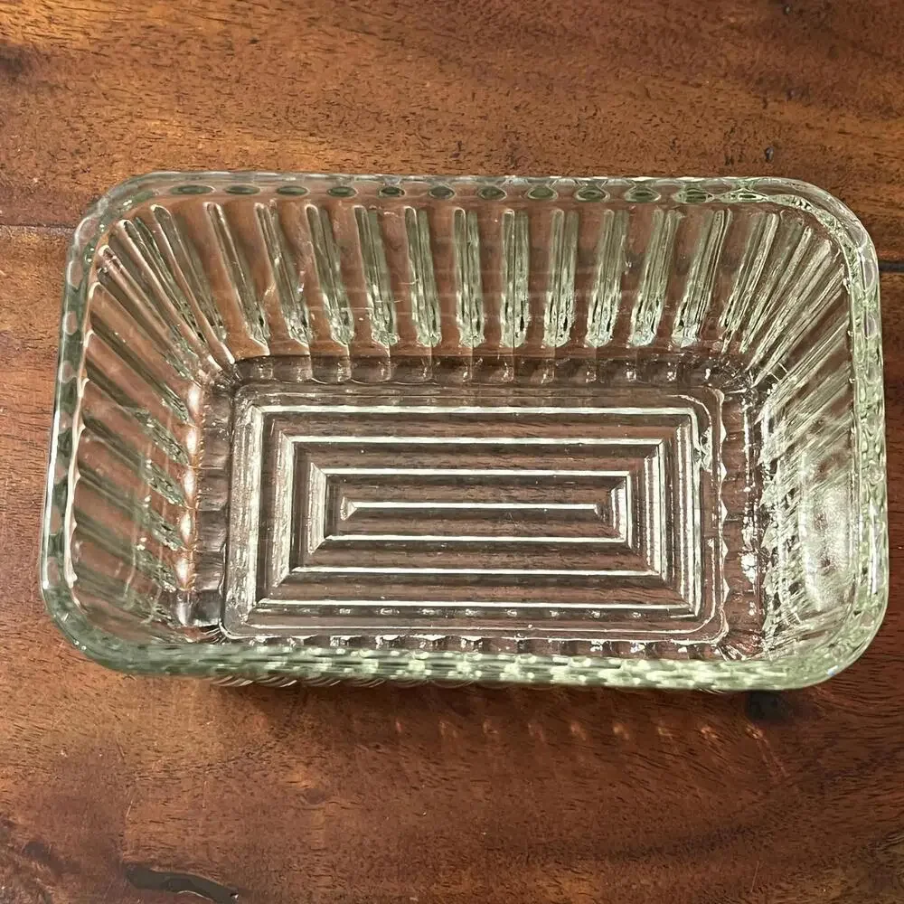 Vintage Clear Federal Glass Refrigerator Dish 6